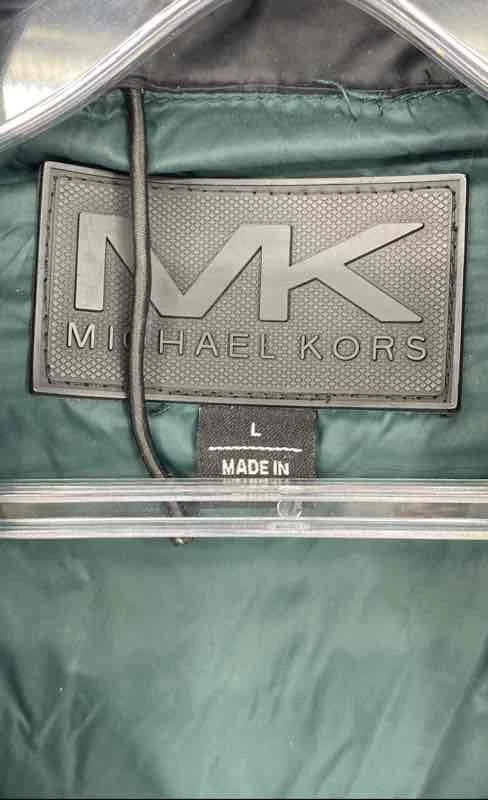 Michael Kors Mens Black Long Sleeve Full-Zip Winter Puffer Jacket Size Large - Image 4 of 4