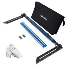 Stair Tread Template Tool,Upgrade All-Aluminum Measuring Tool for medium 1 BLUE