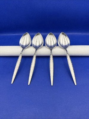 Oneida Community VENETIA Stainless Soup Spoon Burnished Glossy Flatware Lot 4