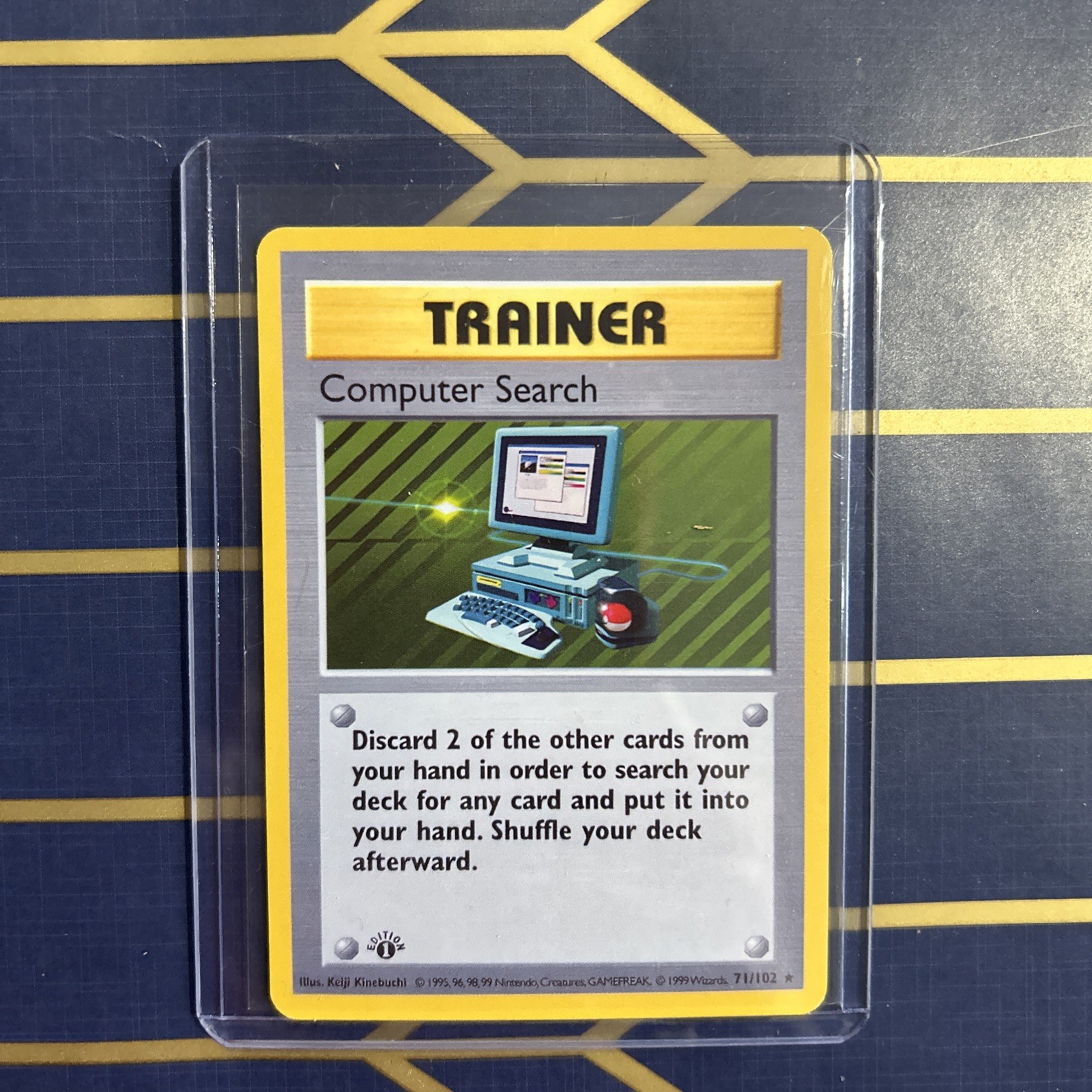 1999 Pokémon Base Set 1st Edition Shadowless Computer Search 71/102 WOTC-LP