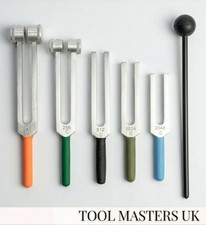 Set forcella tuning chakra guarigione vibrazione terapia 128-2048Hz con martello in silicone