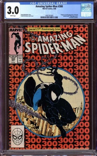 AMAZING SPIDER-MAN #300 CGC 3.0 WHITE PAGES // ORIGIN + 1ST APPEARANCE OF VENOM