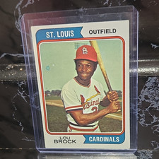 Topps 1974 Lou Brock St. Louis Cardinals Base Set #60 Baseball Card