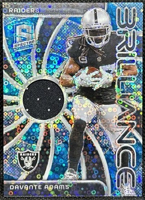 Davante Adams 2024 Spectra Brilliance Blue Neon Patch #/50 Las Vegas Raiders