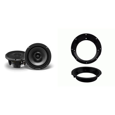 Alpine HDZ Status 6.5'' & Adaptors Compatible With 98-13 Harley  with Batwing ...