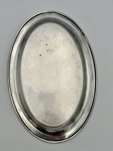 Eales 1779 Leonard Silverplate Oval Engraved Serving Tray 9.5” Vintage - Picture 10 of 10