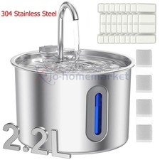 74.4oz/2.2L Cat Water Fountain Stainless Steel, Automatic Pet Water Dispenser