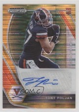 2021 Panini Prizm Draft Picks Orange Pulsar 8/49 Tony Poljan #DPA-TOP Auto 0c2