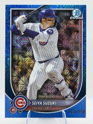 2025 Bowman Chrome Seiya Suzuki Blue Mojo #/150 #60 Chicago Cubs SN