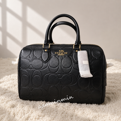 NWT Coach Rowan Large Satchel Bag In Signature Leather CEW02 Gold