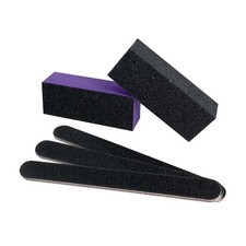 5 Pack Nail File and Buffer Block, Professional Manicure Tools Kits, 100/180 ...