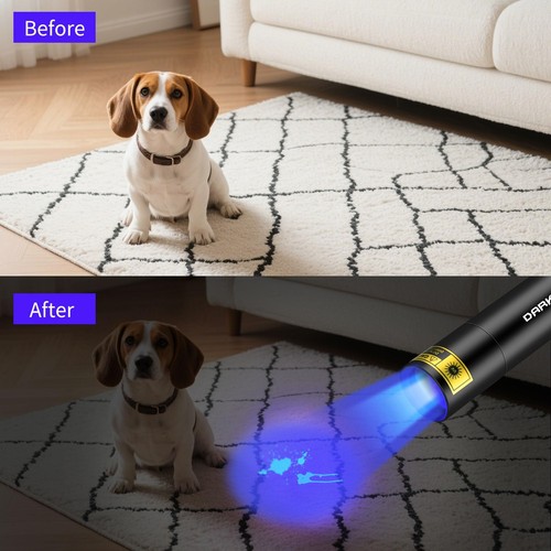 UV Black Light Flashlight Mini 365nm - Rechargeable USB Strong Ultraviolet LE... - Picture 4 of 7
