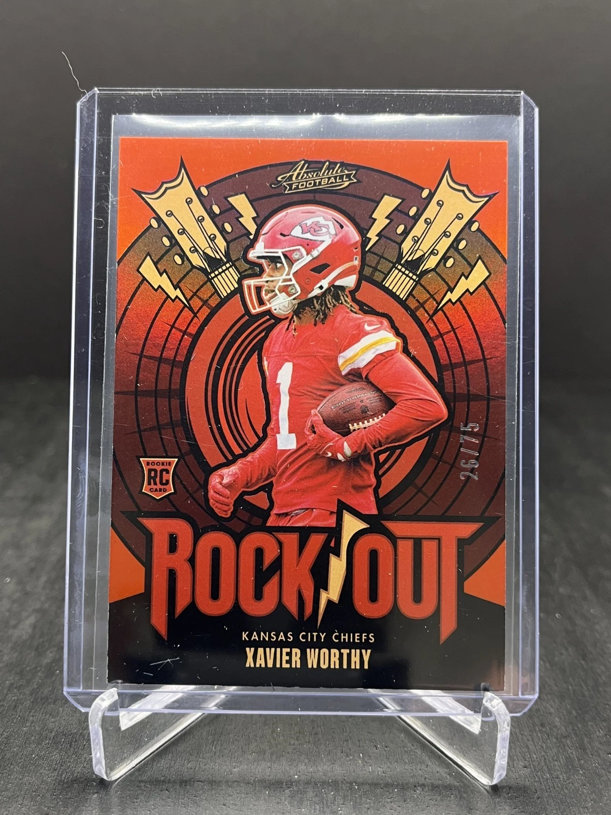 Xavier Worthy Panini Absolute Rock Out #ROXWY Orange Spectrum