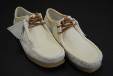  26165014 NEW MEN'S CLARKS WALLABEE OFF WHITE HAIRY SUEDE CL75