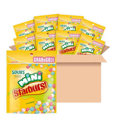 STARBURST Fruit Chews Candy - Minis Sours, 8Oz (Pack of 8) - Sour Candy Bulk