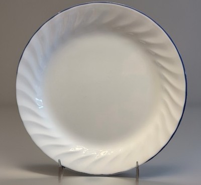 Enhancements White with Cobalt Blue Trim Corelle by CORNING CORELLE Set Of