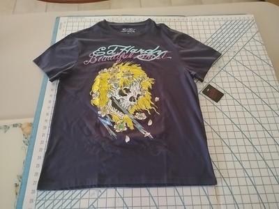 MENS MEDIUM BLUE ED HARDY T-SHIRT - NWT