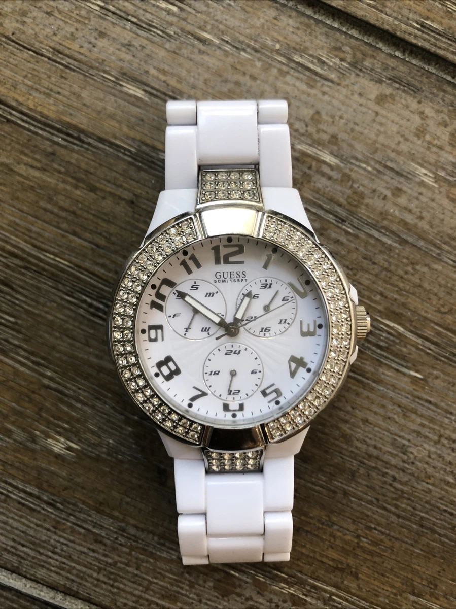 Guess white hotsell watch women's