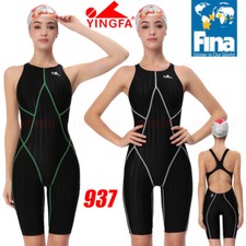  FINA APPROVED YINGFA WOMEN'S 937 COMPETITION TRAINING RACING KNEESKIN SWIMWEAR
