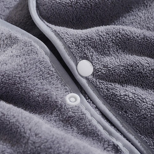 NEW Baby Hooded Bath Towel Gray Fleece Animals blanket microfiber super soft - Picture 12 of 16