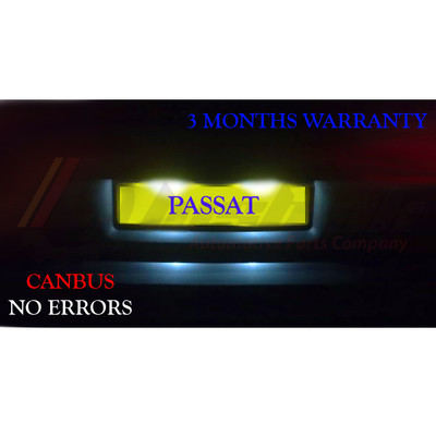 Xenon White 6000k *VW Passat 3B B5 3C B6 License Number Plate LED Light Bulbs