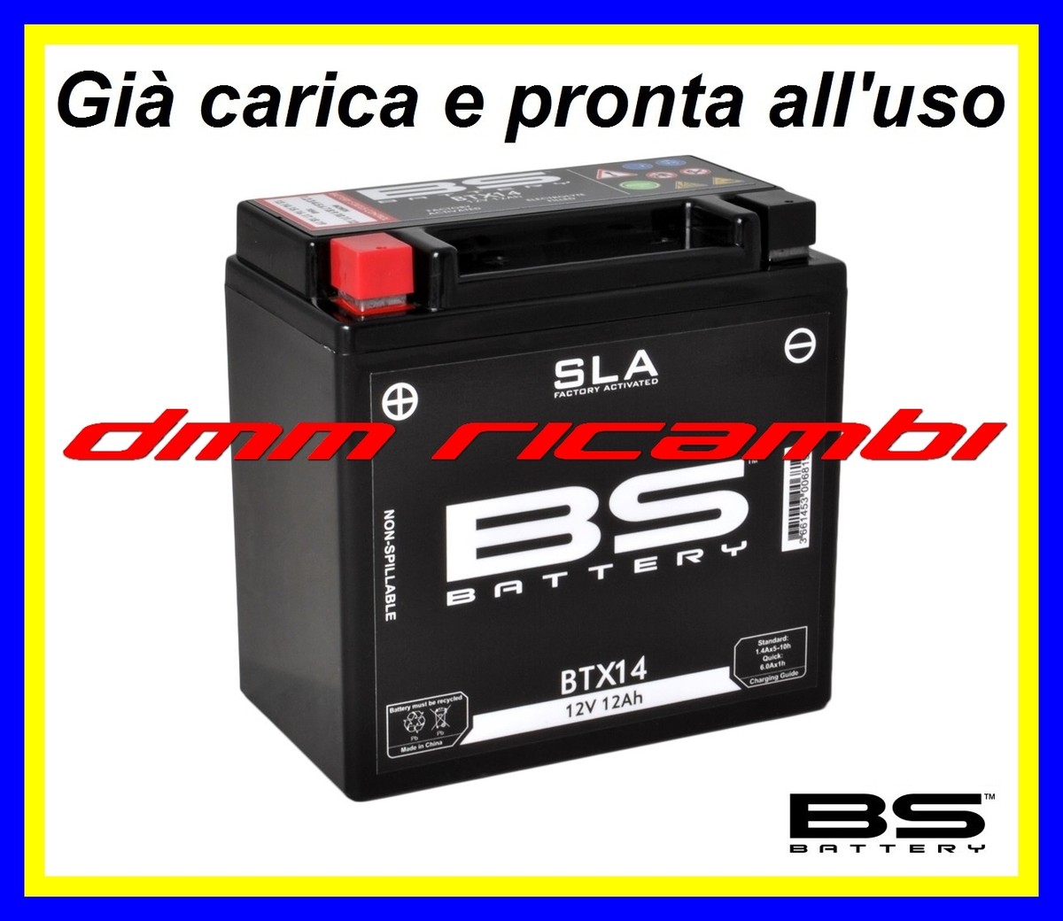 Batterie Magneti Marelli YTX14AHL-BS 12AH Ducati L Pantah 500 1979-1983 8001063962948 Batterie Magneti Marelli YTX14AHL-BS 12AH Ducati L Pantah 500 1979-1983 8001063962948