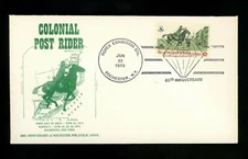 US FDC #1478 Unknown 1973 Rochester NY ROPEX Colonial Postrider Unofficial