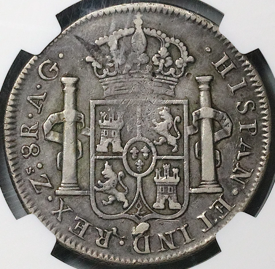 1820-Zs NGC VF 25 Mexico 8 Reales Zacatecas War Independence Coin (24070705C) - Image 3 of 4