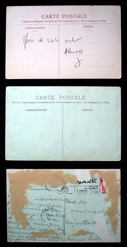 3 POSTALES USADAS DE COLECCIÓN *** FRANCIA *** 3 POSTALES BURDEOS + VERSAILLES - Imagen 2 de 4