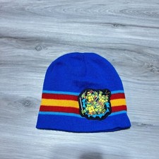 Nickelodeon Teenage Mutant Ninja Turtles Beanie Hat Youth Blue Acrylic Knit EUC