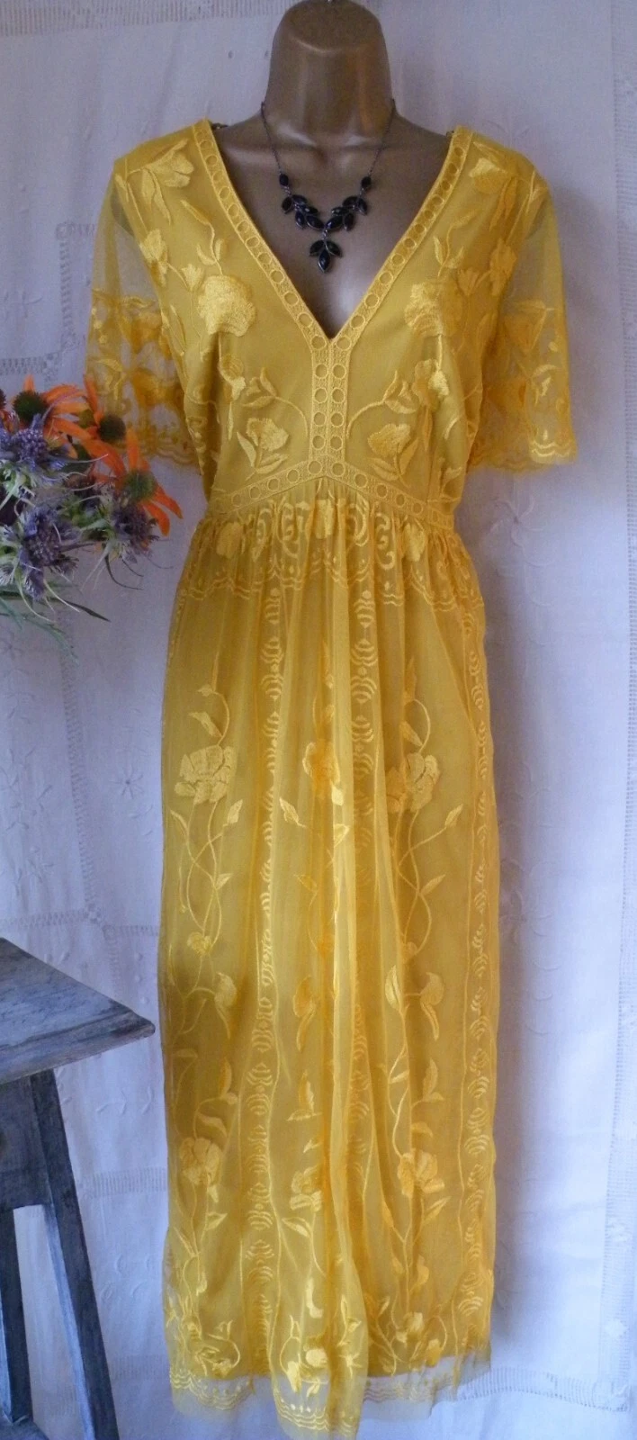 VALENTINO ? ****MONSOON ABITO USATOntina "VALENT YELLOW TAGLIA?