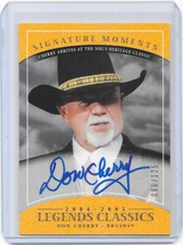 2004-05 UD Legends Classics hockey Don Cherry Signature Moments auto /125 card