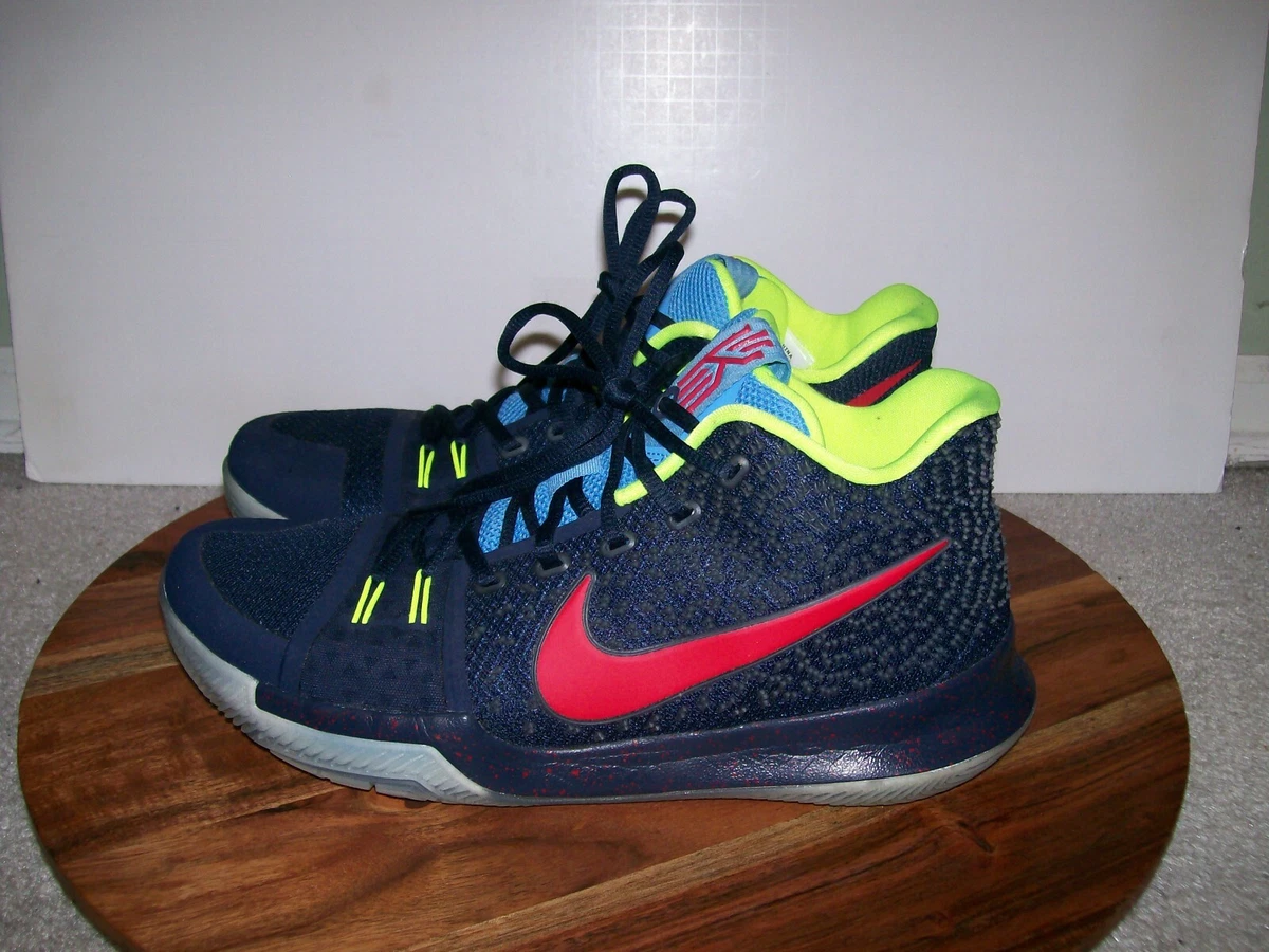 æggelederne Brace satellit SZ 11.5 Nike ID Kyrie 3 BY You Navy Red Volt 941842-991 BHM 1 2 4 5 Lucky  Charms | eBay