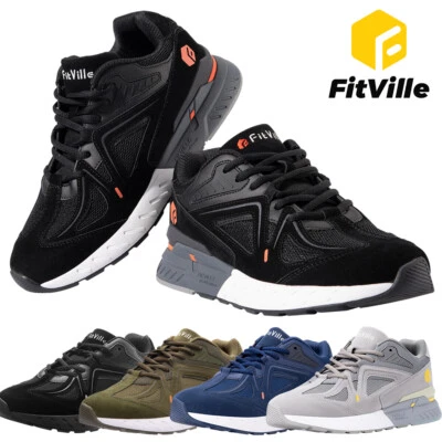 Fitville Men's Extra Wide Fit Trainers Running Sneakers Walking Shoes Flat Feet - Image 1 of 4
