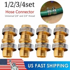 3/4" 5/8" Garden Hose Repair Mender Kit Hose Connector Male Connector US
