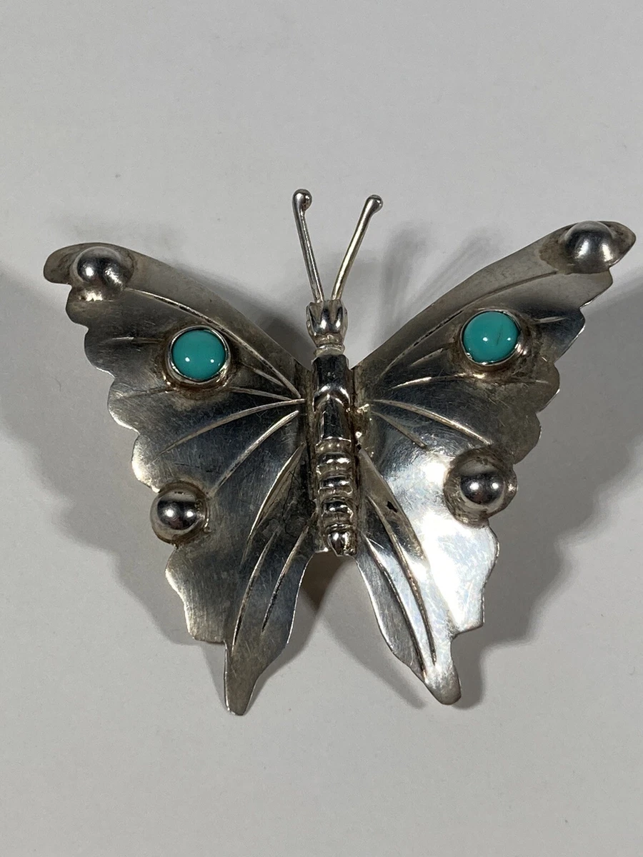 Silver butterfly pin sale