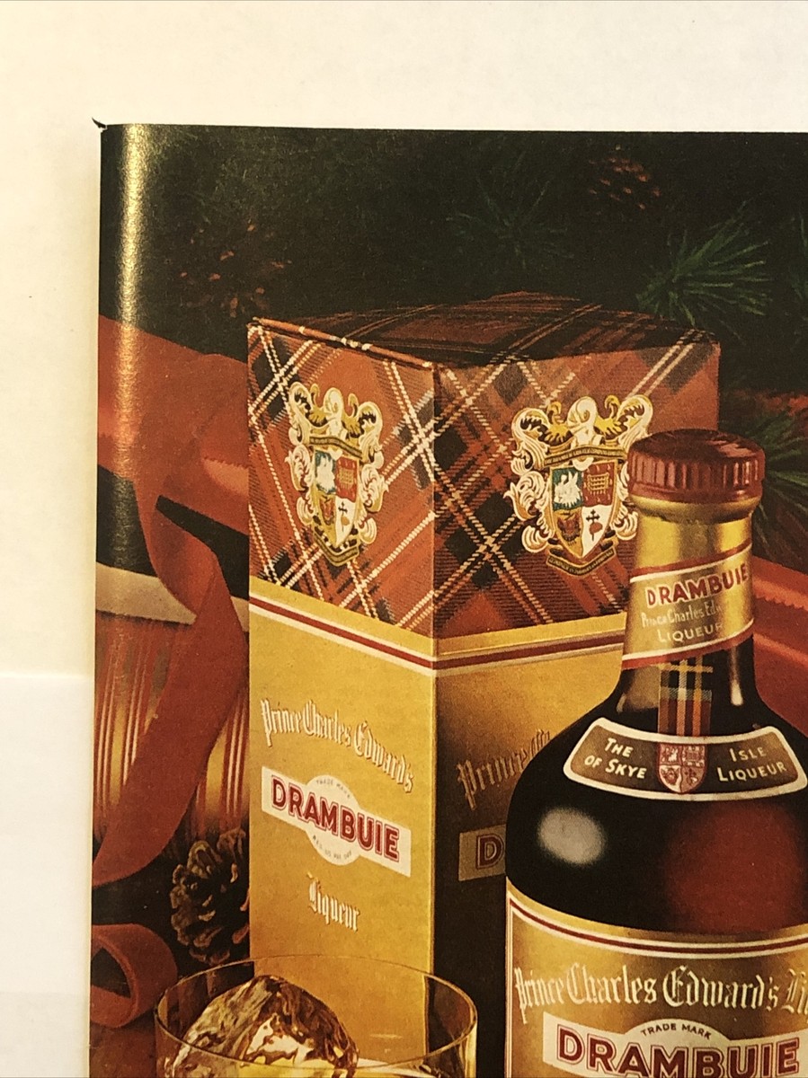 1980 Drambuie Prince Charles Edward Liqueur Christmas VTG 80s