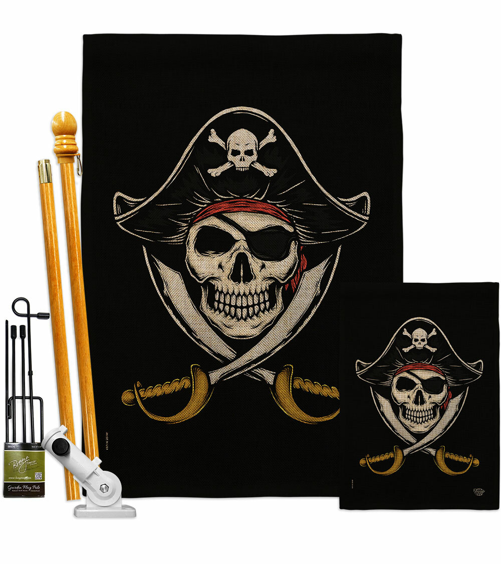 PIRATES FLAG ◆キャディバッグ プレミアムモデル 中古美品 希少 Pirates Garden Flag Coastal Pirate Decorative Small Gift Yard
