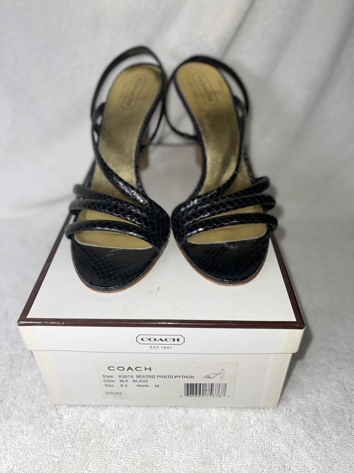 COACH PYTHON snakeskin strappy heels, Beatriz A30… - image 4