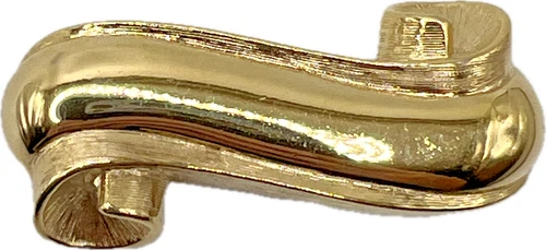 Signed GIVENCHY Vintage Scroll Ribbon BROOCH Pin Gold Tone Costume Jewelry