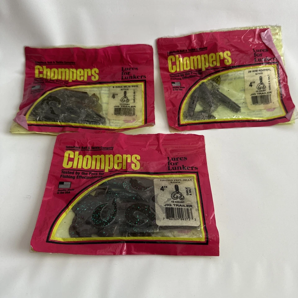 Señuelos de plástico Zoom Riverside Soft Big Bites Chompers gusanos de plástico para pesca de lubina Foto 2 de 4