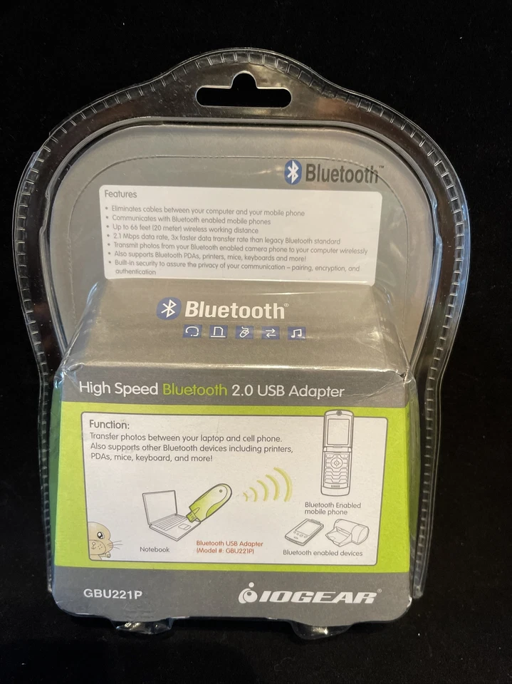 IOGear High Speed Bluetooth 2.0 USB Adapter Class 2 GBU221- EXPEDITED SHIP - Image 2 of 2