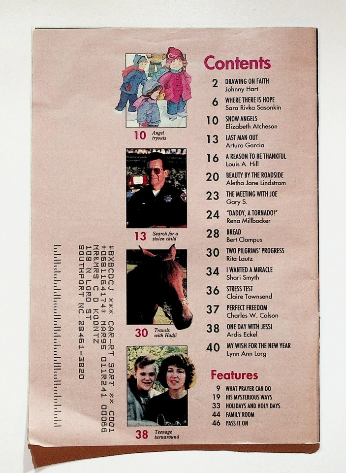 1995 January Guideposts Magazine Cartoonist Johnny Hart & His Cavemen Tornado - Image 2 of 2