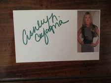 ASHLEY  CAFAGNA TESORO("Saved By The Bell")Signed 3 x 5 Index Card w/Color Photo