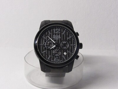 Pulsar VD53-X079 Mens Chronograph Analog Watch All Black Tone Date 44 mm