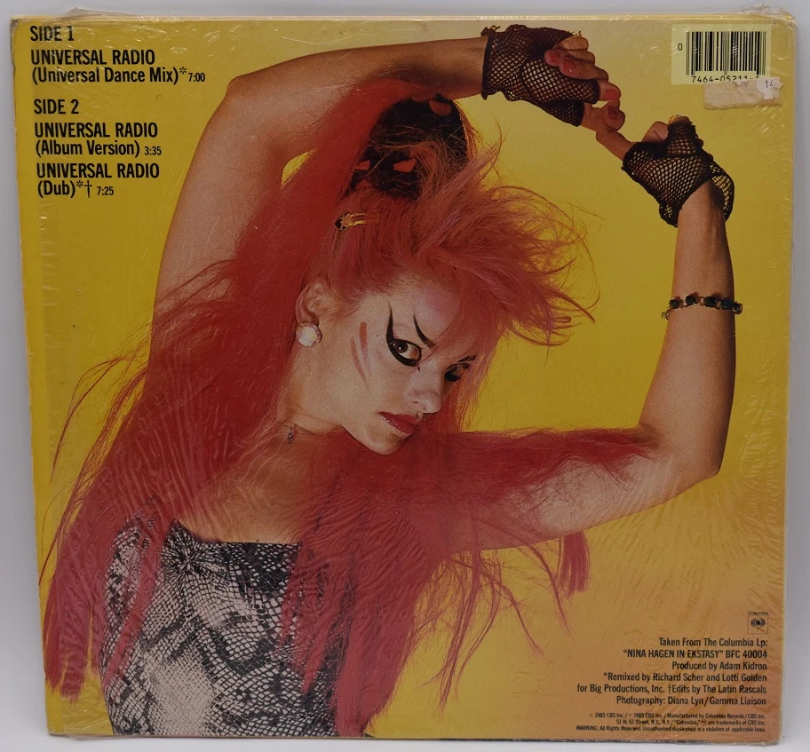 Nina Hagen Universal Radio vinyl 12" Record Album Promo 3 Mixes 1985 Foto 3 de 4