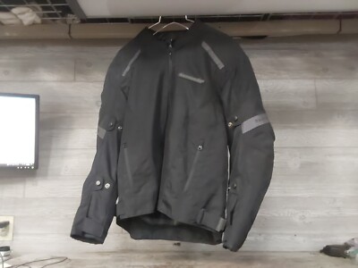Tour Master Draft Air V4 Black Jacket Size Large Open Box Stained/Used