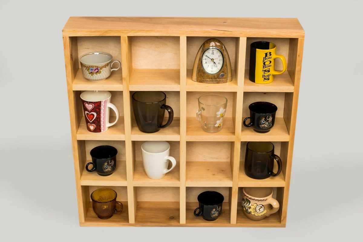 Coffee mug shelves, Tea cup shelf, Mug cubby,Wall mounted shelves