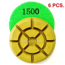 3” Dry Diamond Polishing Pad for Concrete Floor - 1500 Grit / 6pcs