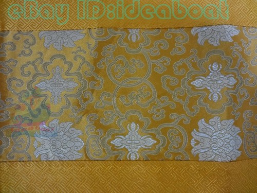 33x200cm Chinese Lucky Holy Lotus pattern Silk JACQUARD Table Runner & Tassels - Picture 33 of 59